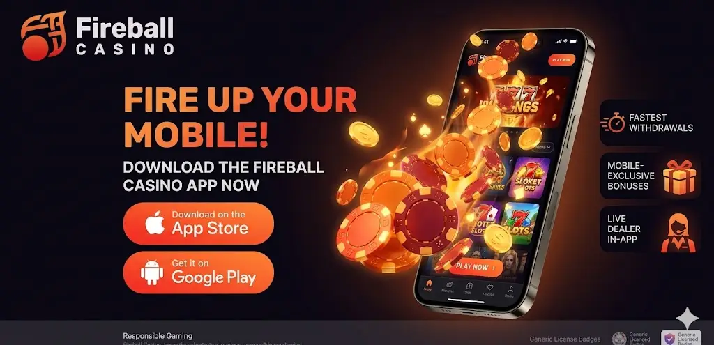 Fireball Casino App magyar mobilon, Android és iOS