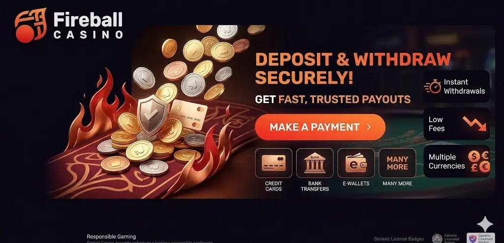 Fireball Casino fizetési módok és kifizetés magyar játékosoknak